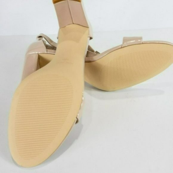 Nine West Pruce Ankle Strap Block Heel Sandals -Natural - Picture 11 of 11